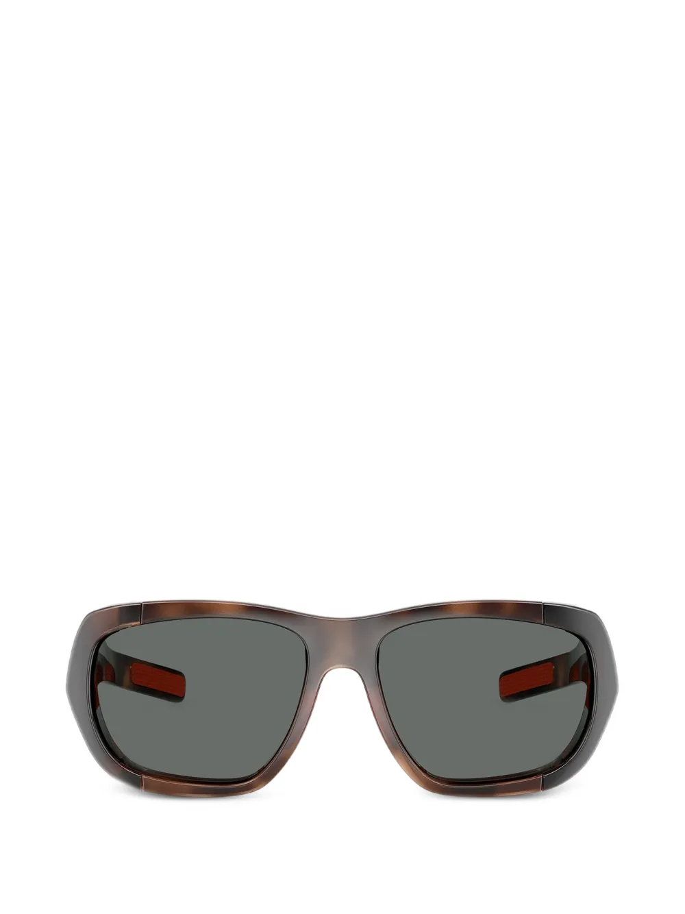 POLO RALPH LAUREN EYEWEAR Occhiali da sole squadrati con effetto tartarugato - Marrone