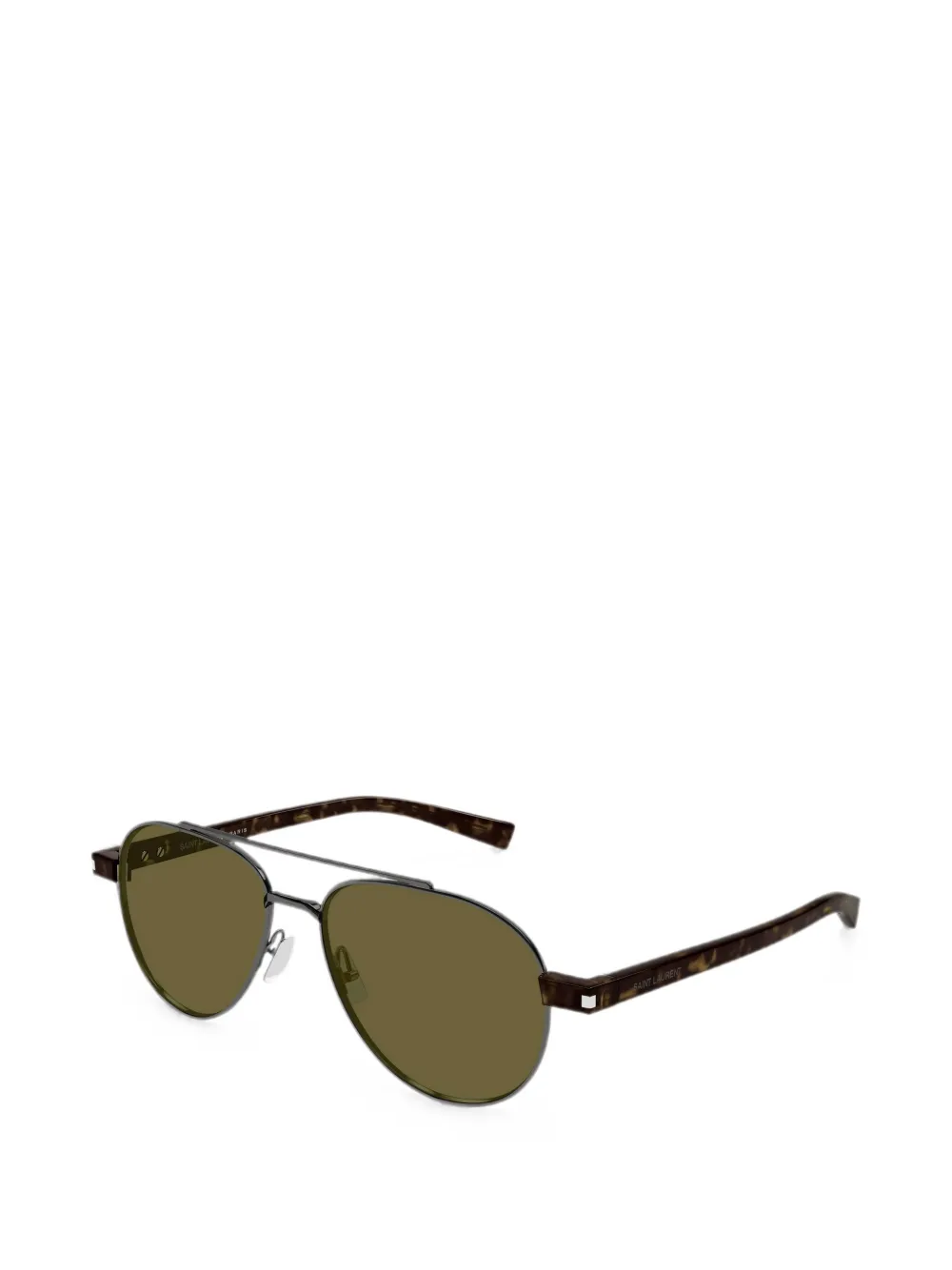 Saint Laurent Eyewear Zonnebril met schildpadschild-design Grijs