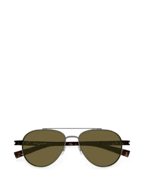 Saint Laurent Eyewear tortoiseshell-effect pilot sunglasses