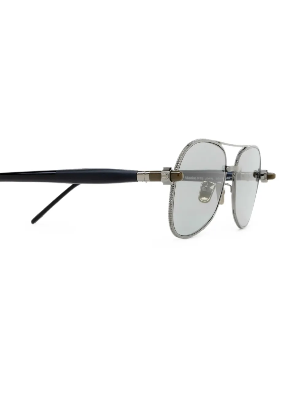 Kuboraum P75 zonnebril met piloten montuur Zilver