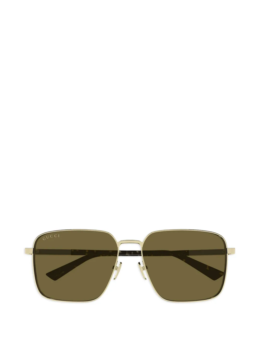 Gucci Eyewear Occhiali da sole squadrati con decorazione Web - Oro