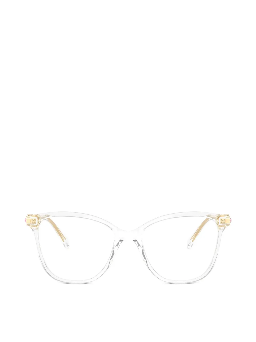 Swarovski Eyewear lunettes de vue à ornements en cristal à monture papillon - Blanc Swarovski Eyewear lunettes de vue à ornements en cristal à monture papillon - Blanc