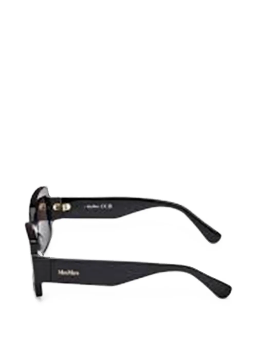 Max Mara Eyewear Zonnebril met rechthoekig montuur Zwart