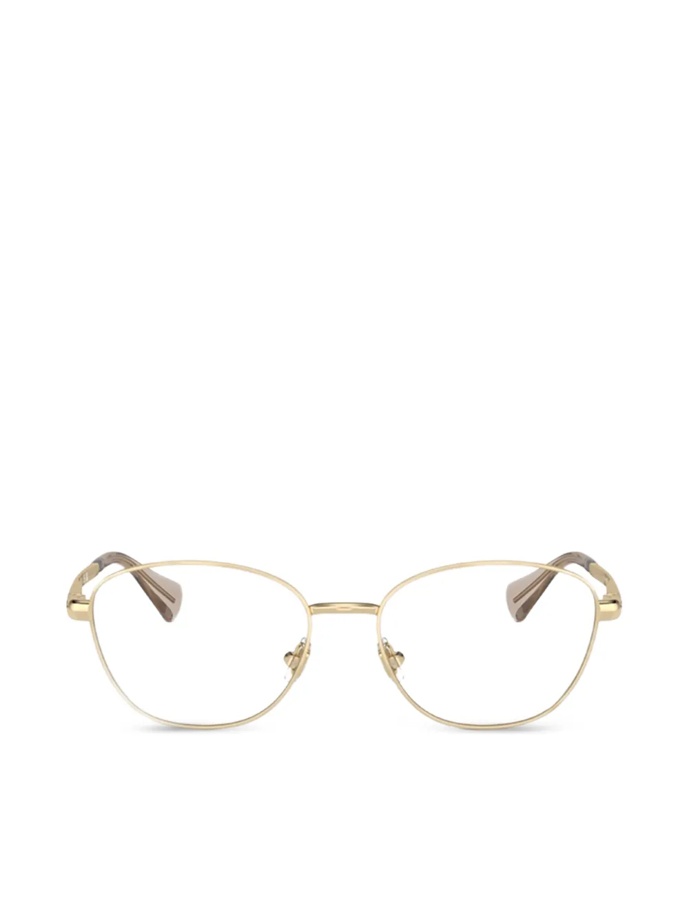 POLO RALPH LAUREN EYEWEAR logo-engraved round-frame glasses · One Size
