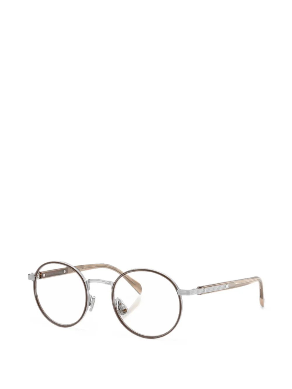 Brunello Cucinelli Tyler bril met rond montuur Bruin