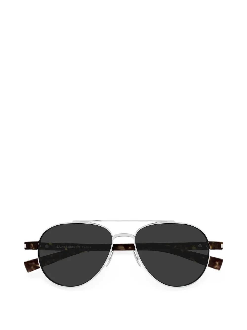Saint Laurent Eyewear Pilotenbrille mit Doppelsteg - Silber
