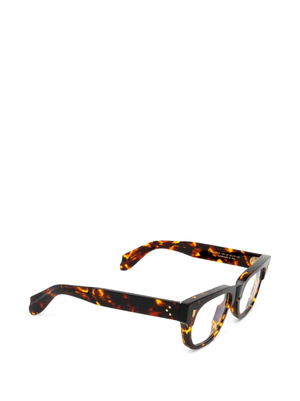 Cutler & Gross 1421 bril met vierkant montuur Bruin