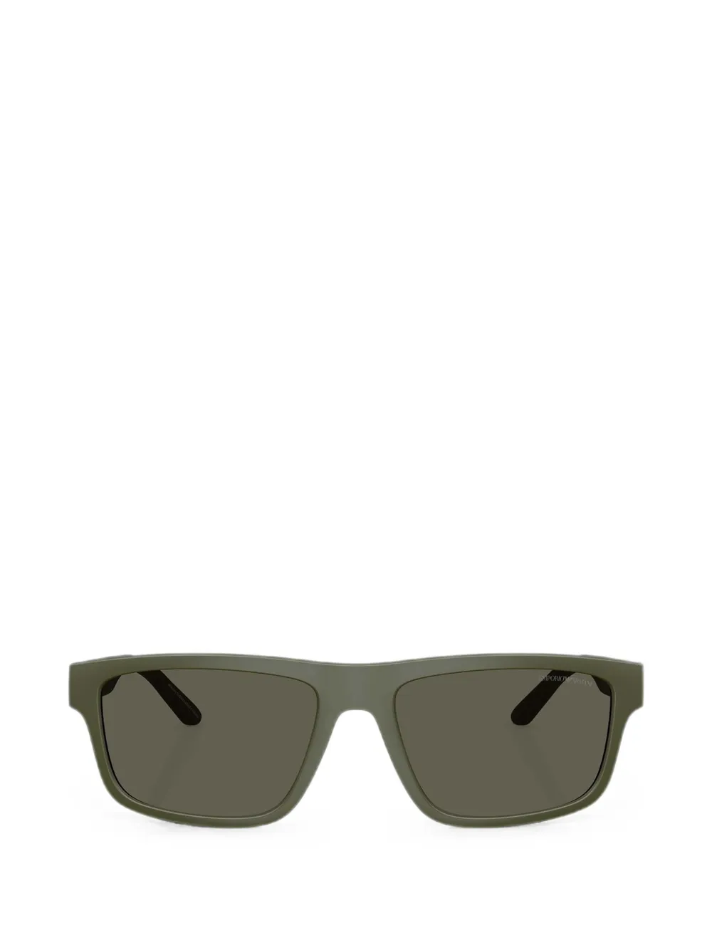 Emporio Armani matte-finish rectangle-frame sunglasses · One Size