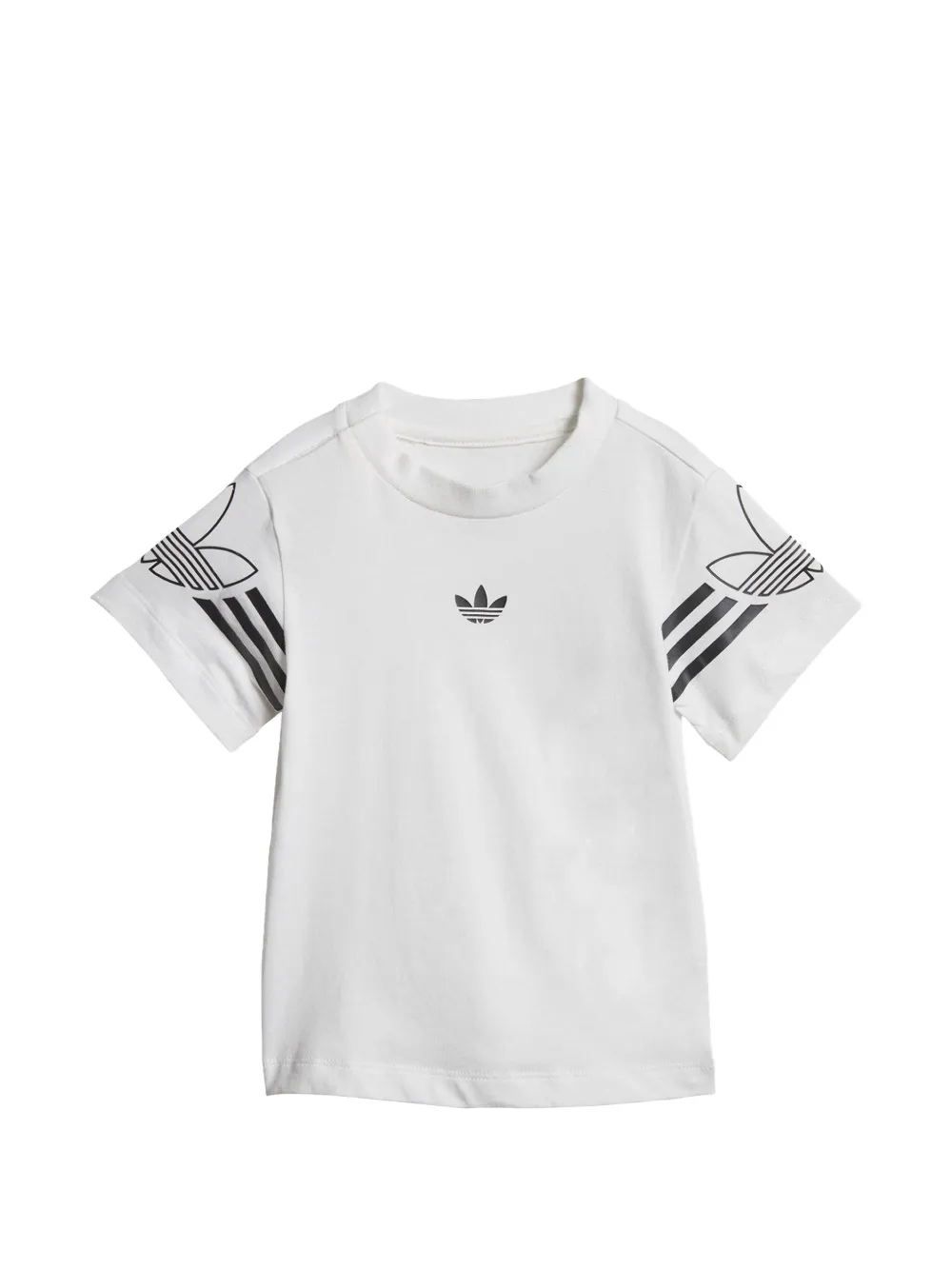 adidas Originals Outline T-shirten shorts set Wit