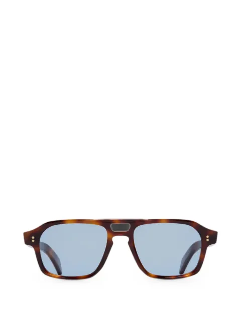 Cutler & Gross tortoiseshell-effect geometric-frame sunglasses
