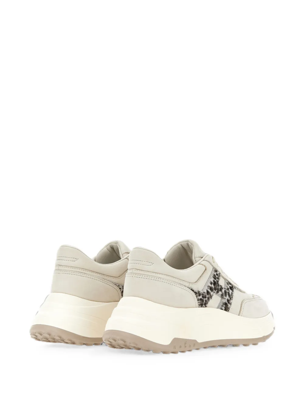 Hogan Hi-Fi sneakers met luipaardprint Beige