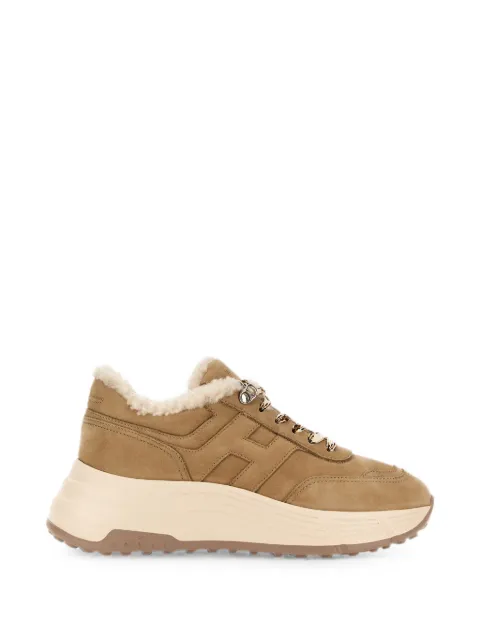 Hogan Hi-Fi sneakers med lammeskindskant