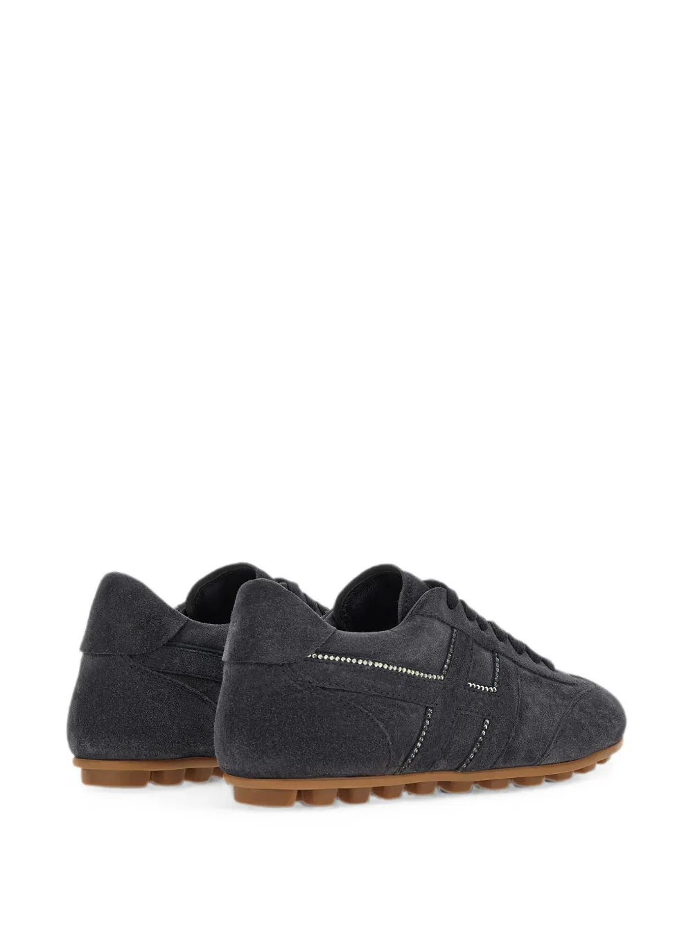 Hogan Olympia suède sneakers verfraaid met kristallen Grijs