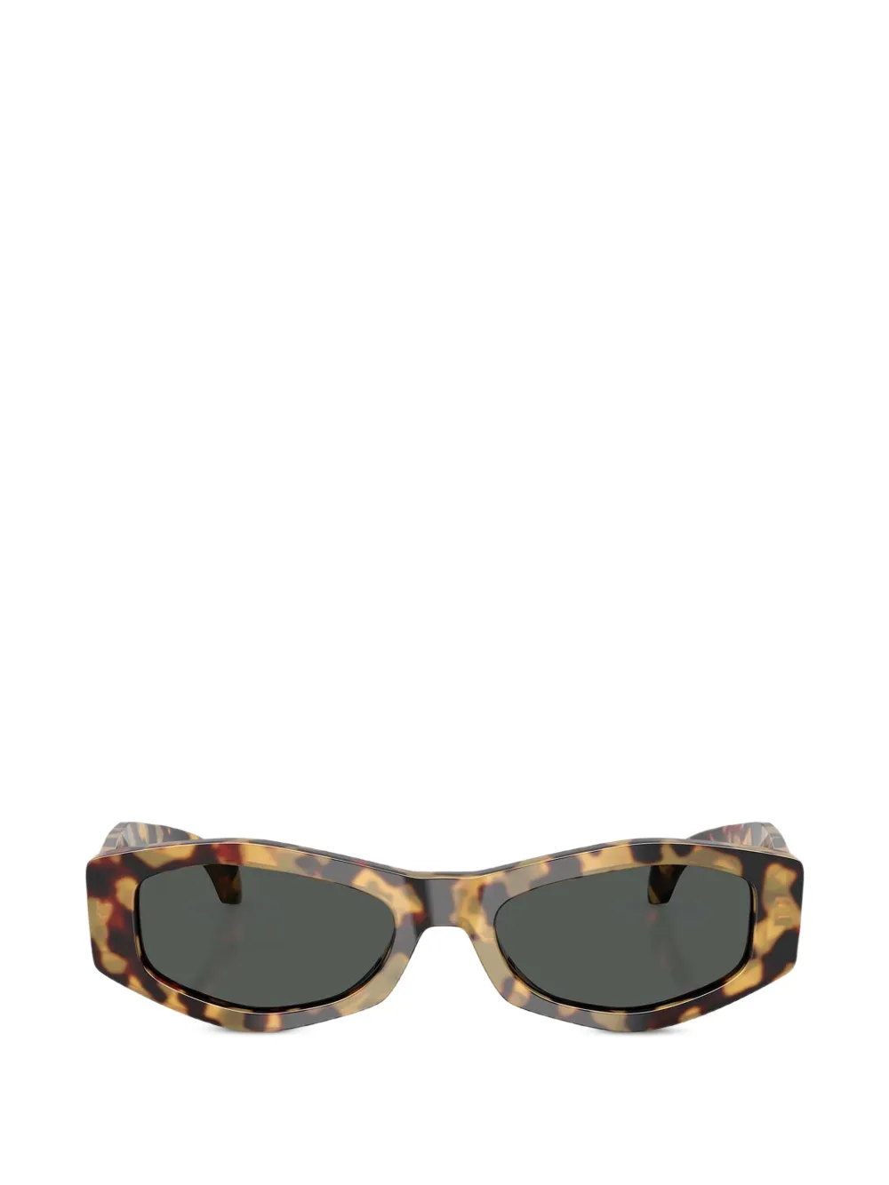 Versace Geometrische Signature Sonnenbrille in Schildpattoptik - Braun