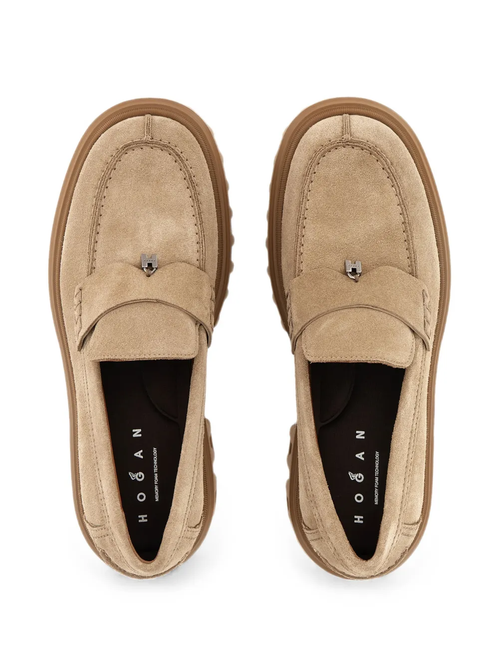 Hogan H700 loafers met chunky zool Beige