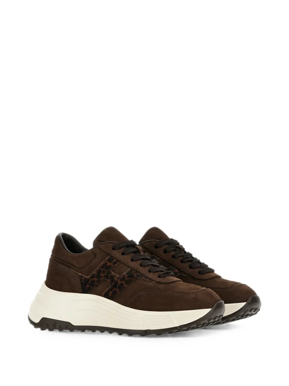 Hogan Hi-Fi leopard-print sneakers Bruin