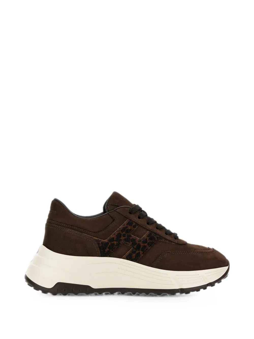Hogan Sneakers Hi-Fi leopardate - Marrone