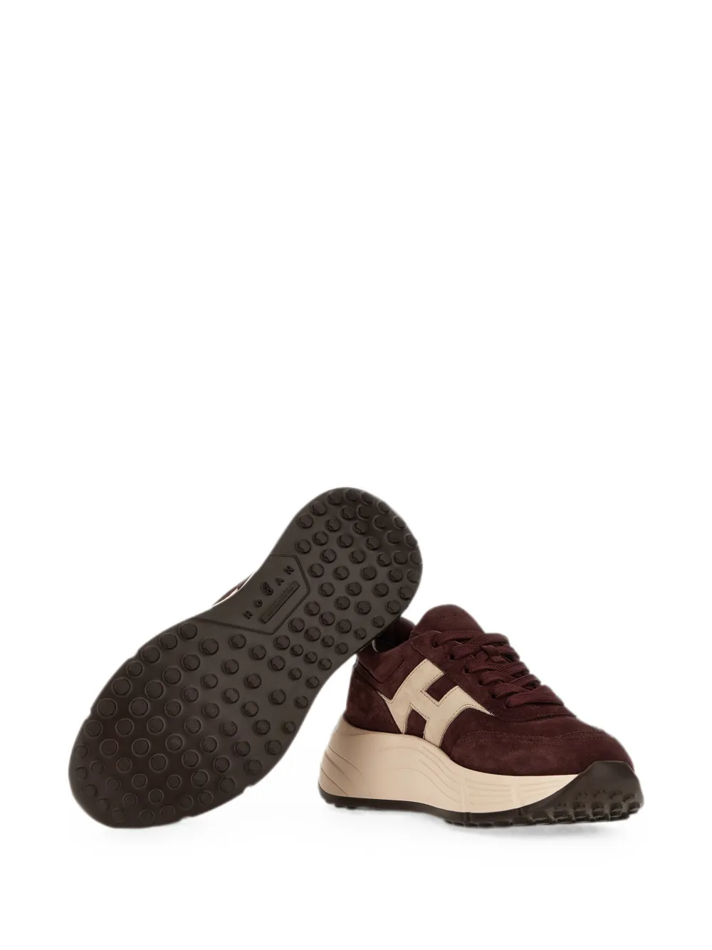 Hogan Hi-Fi suede sneakers Rood