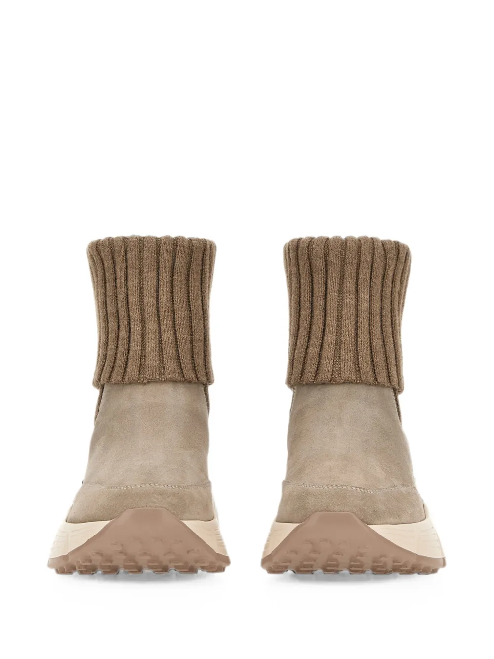 Hogan Hi-Fi ribbed-knit sneakers Beige