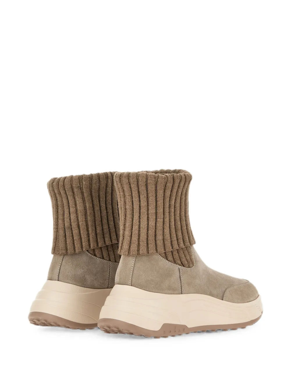 Hogan Hi-Fi ribbed-knit sneakers Beige