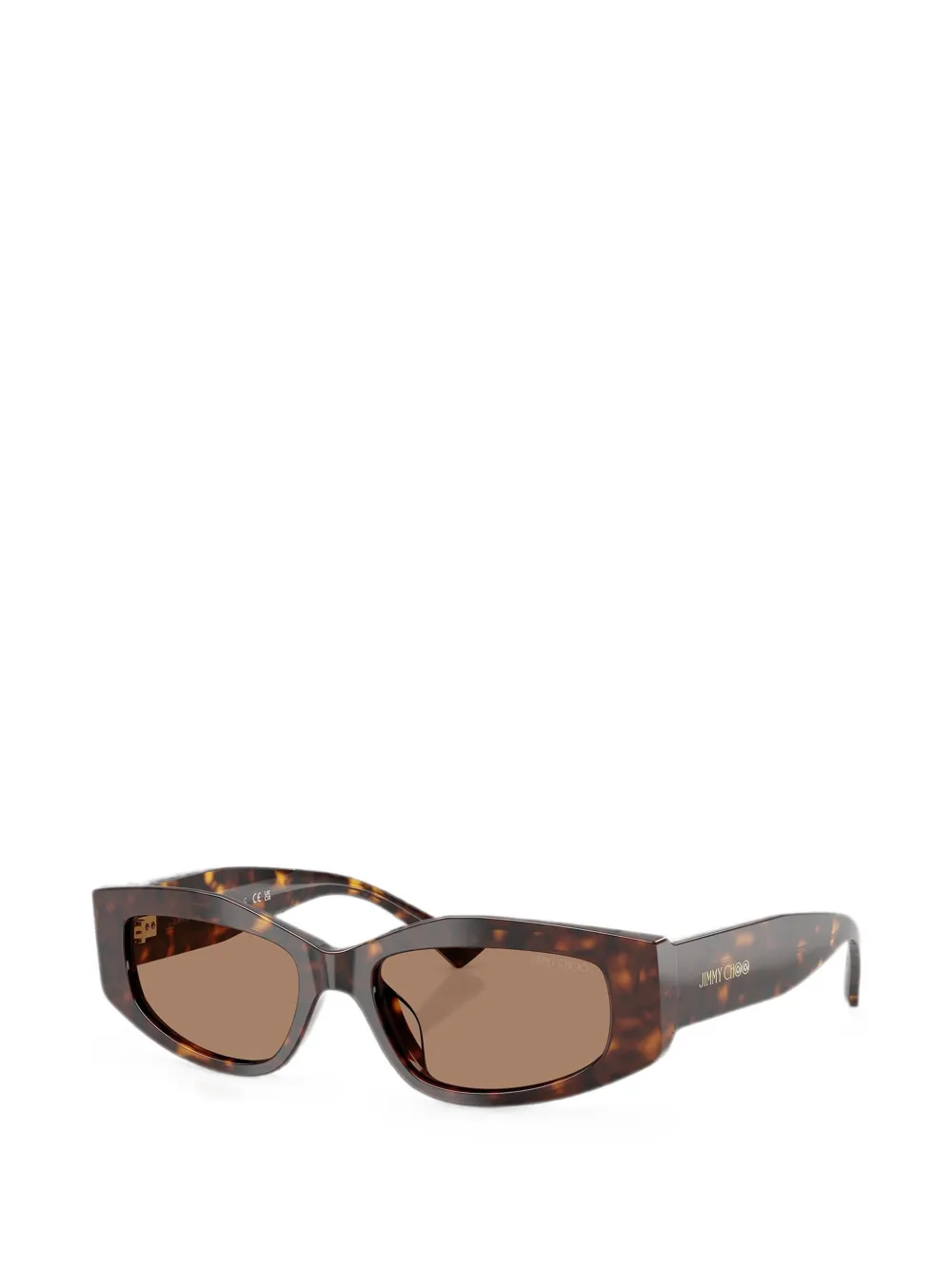 Jimmy Choo Eyewear Uma zonnebril met geometrisch montuur Bruin