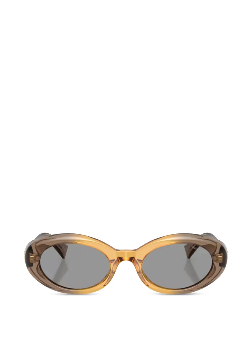 Miu Miu Eyewear Sonnenbrille mit ovalem Gestell - Nude