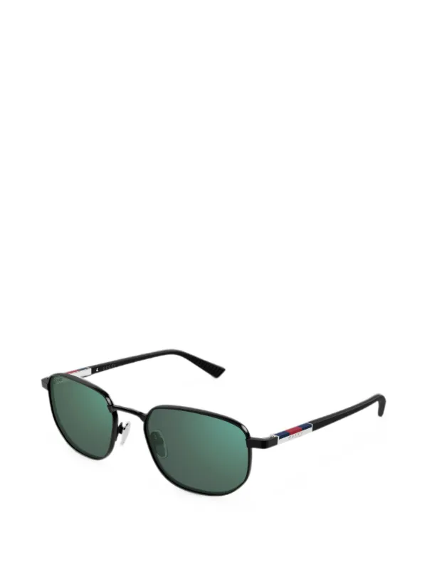 Gucci Eyewear スクエアフレーム サングラス | ブラック | FARFETCH JP