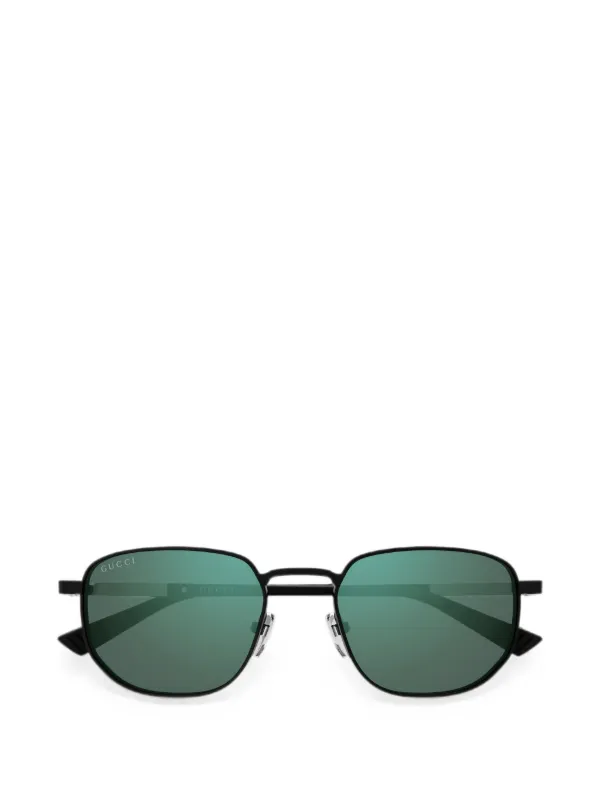 Gucci Eyewear スクエアフレーム サングラス | ブラック | FARFETCH JP