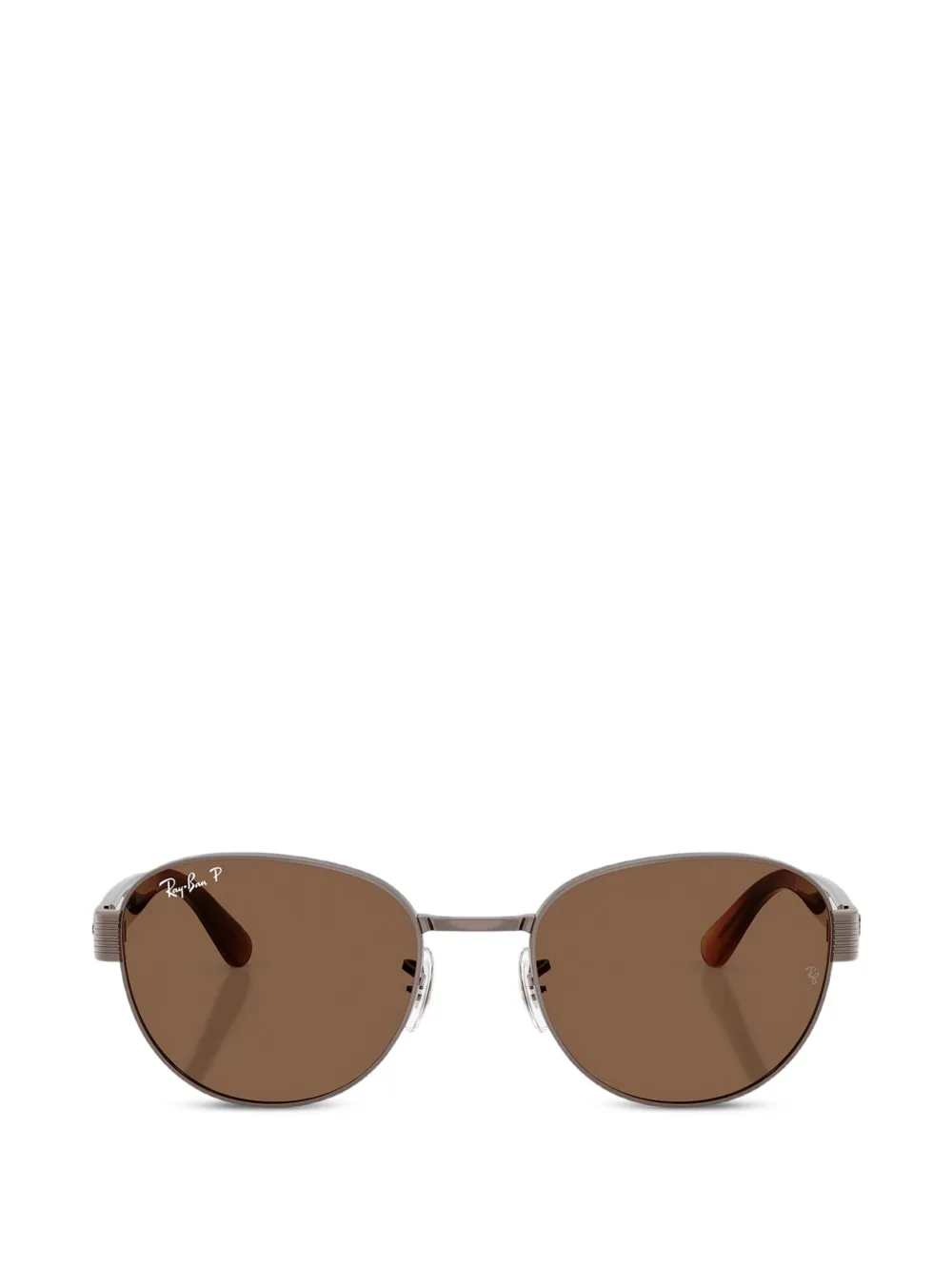 Ray Ban Round-frame Sunglasses In Brown