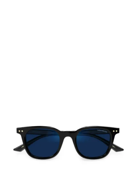 Montblanc lunettes de soleil rectangulaires à détail de rivets