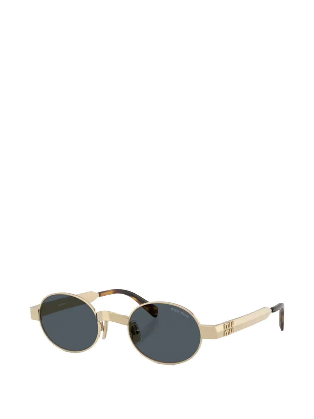 Miu Eyewear Zonnebril met ovalen montuur Goud