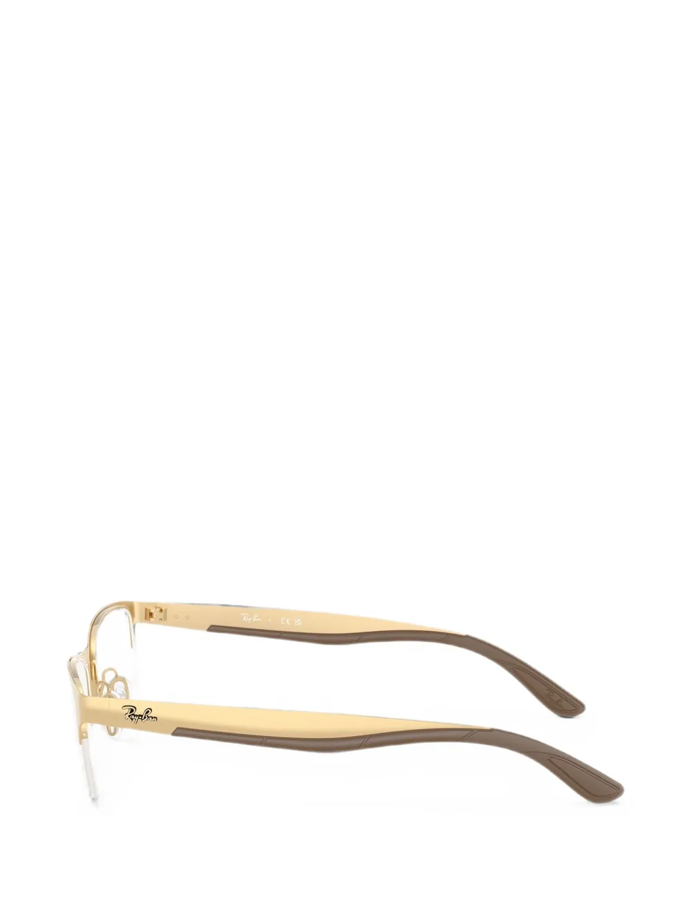 Ray-Ban Bril met rechthoekig montuur Goud