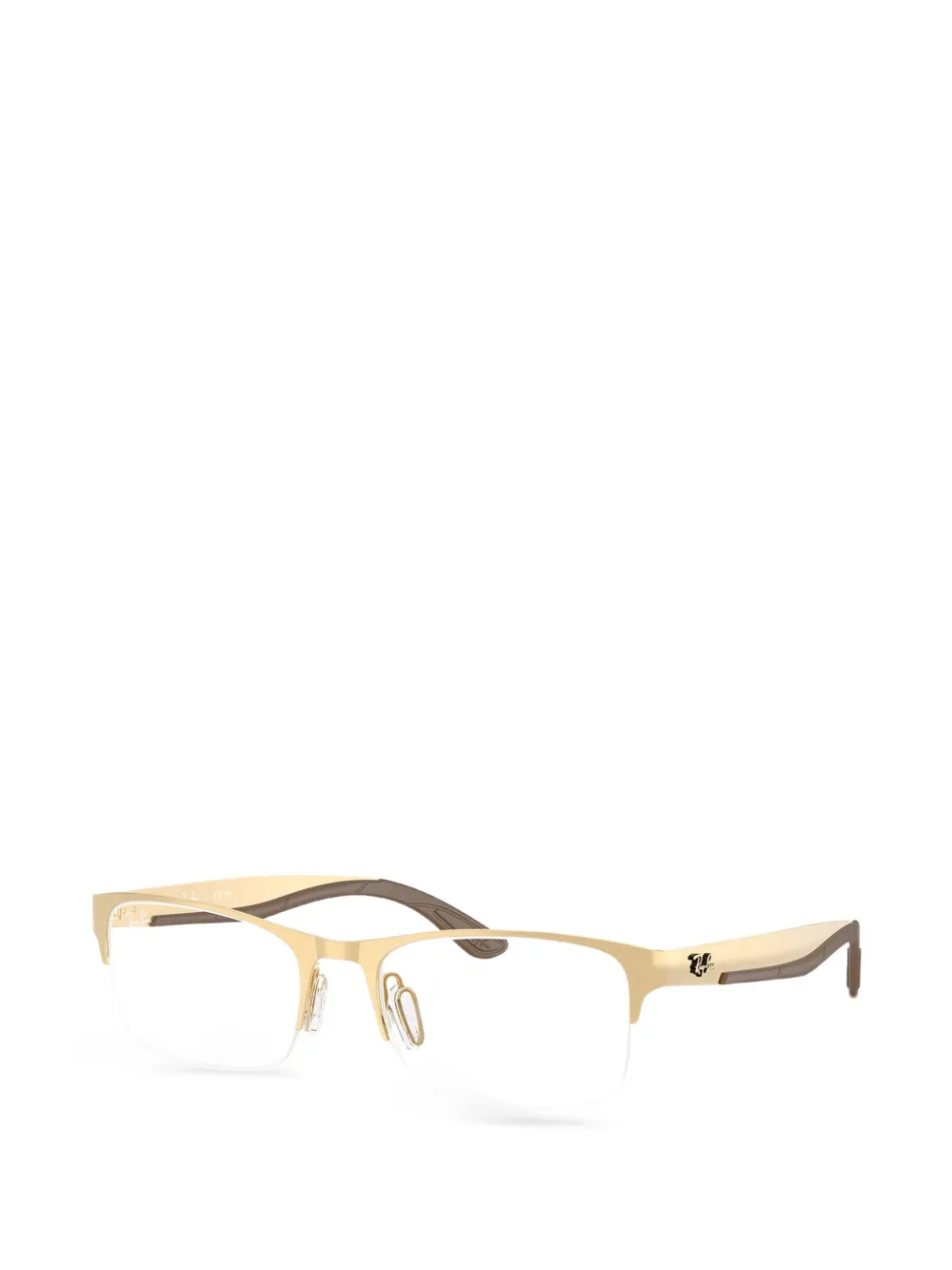 Ray-Ban Bril met rechthoekig montuur Goud