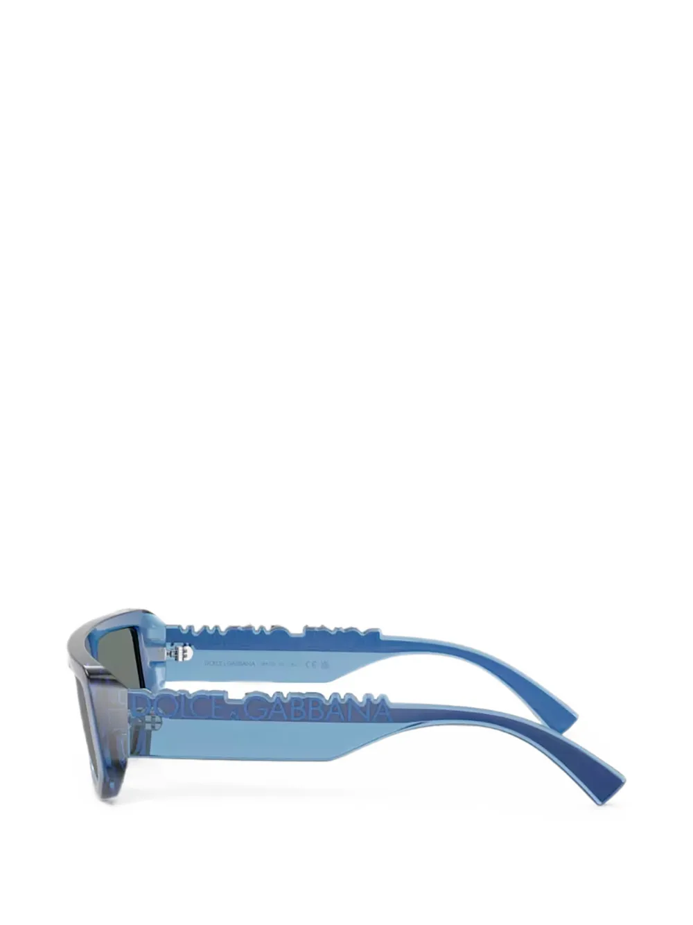 Dolce & Gabbana Eyewear Zonnebril met rechthoekig montuur Blauw
