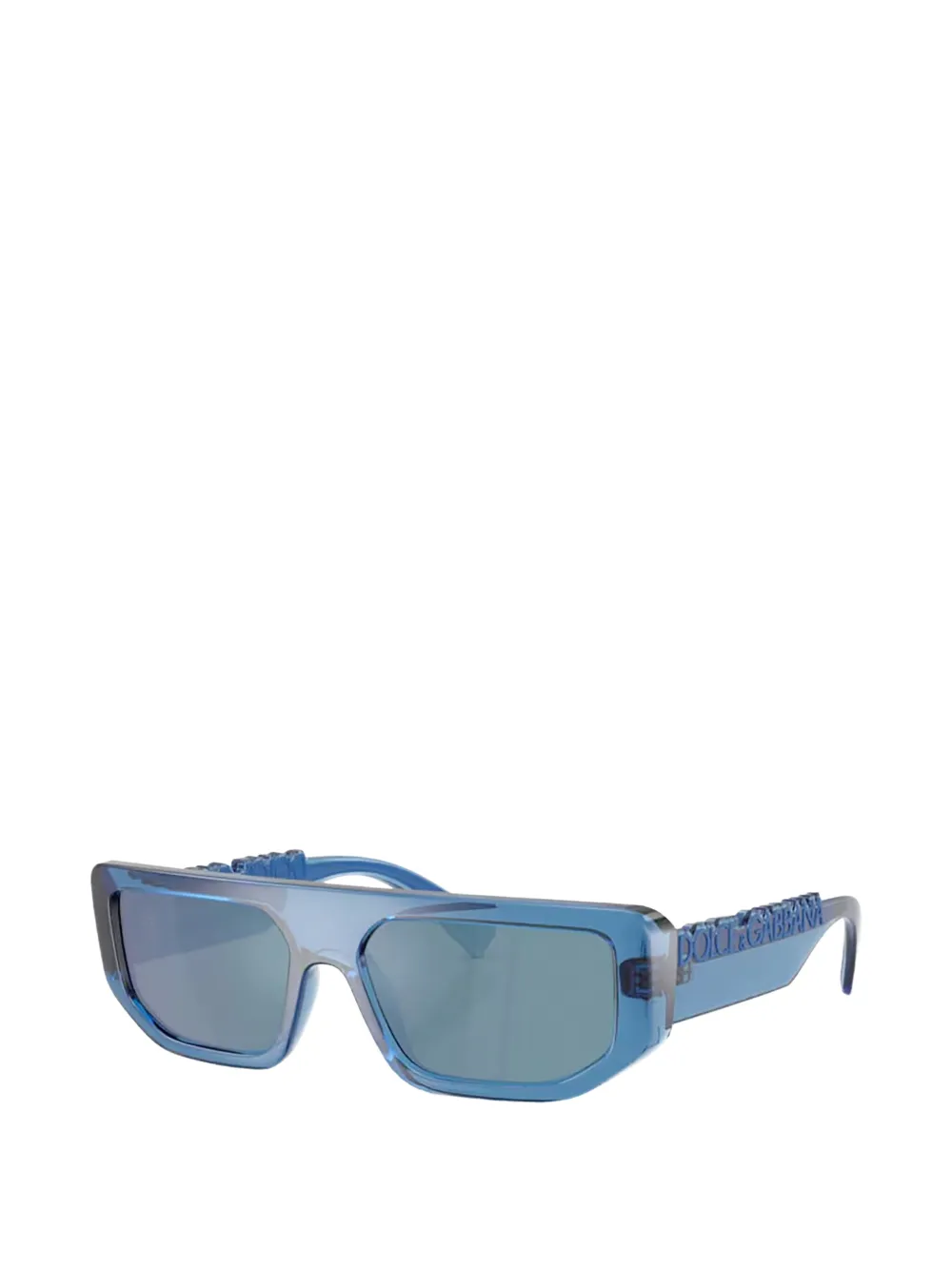Dolce & Gabbana Eyewear Zonnebril met rechthoekig montuur Blauw