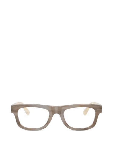 Brunello Cucinelli Panama rectangle-frame glasses