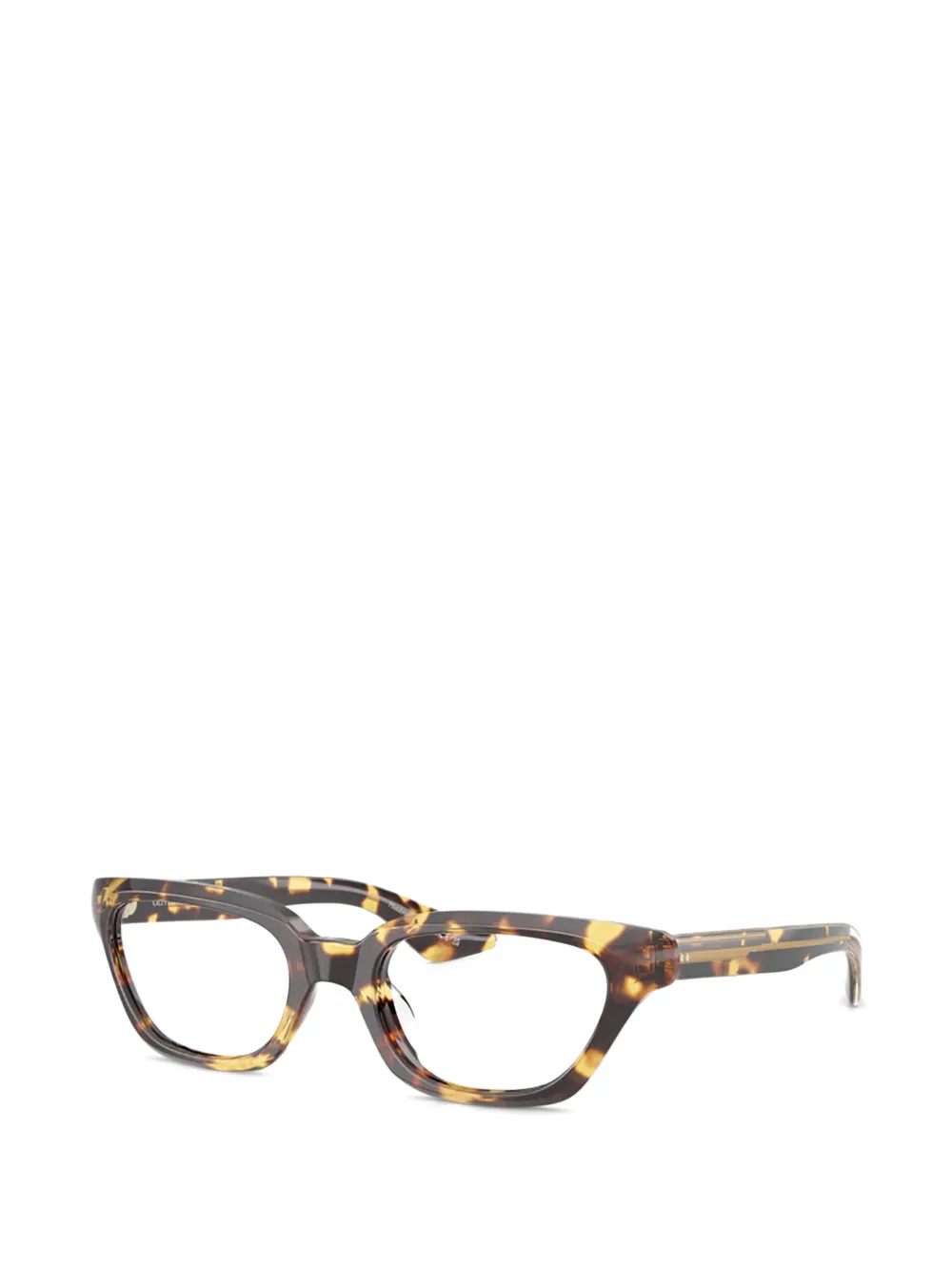 Oliver Peoples x Khaite 1983C cat-eye bril Bruin