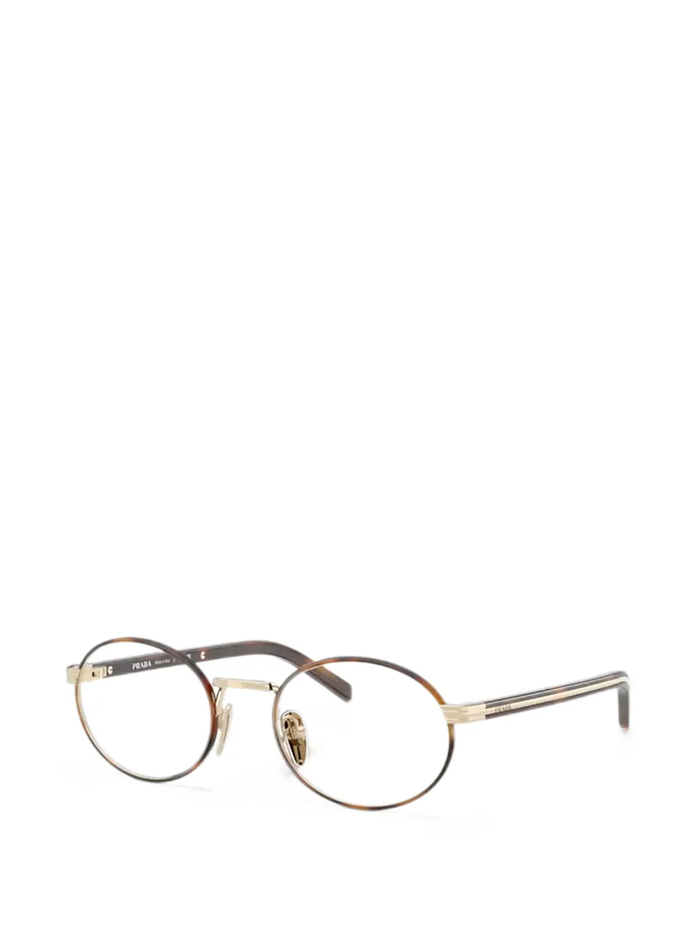 Prada Eyewear Bril met rond montuur Bruin