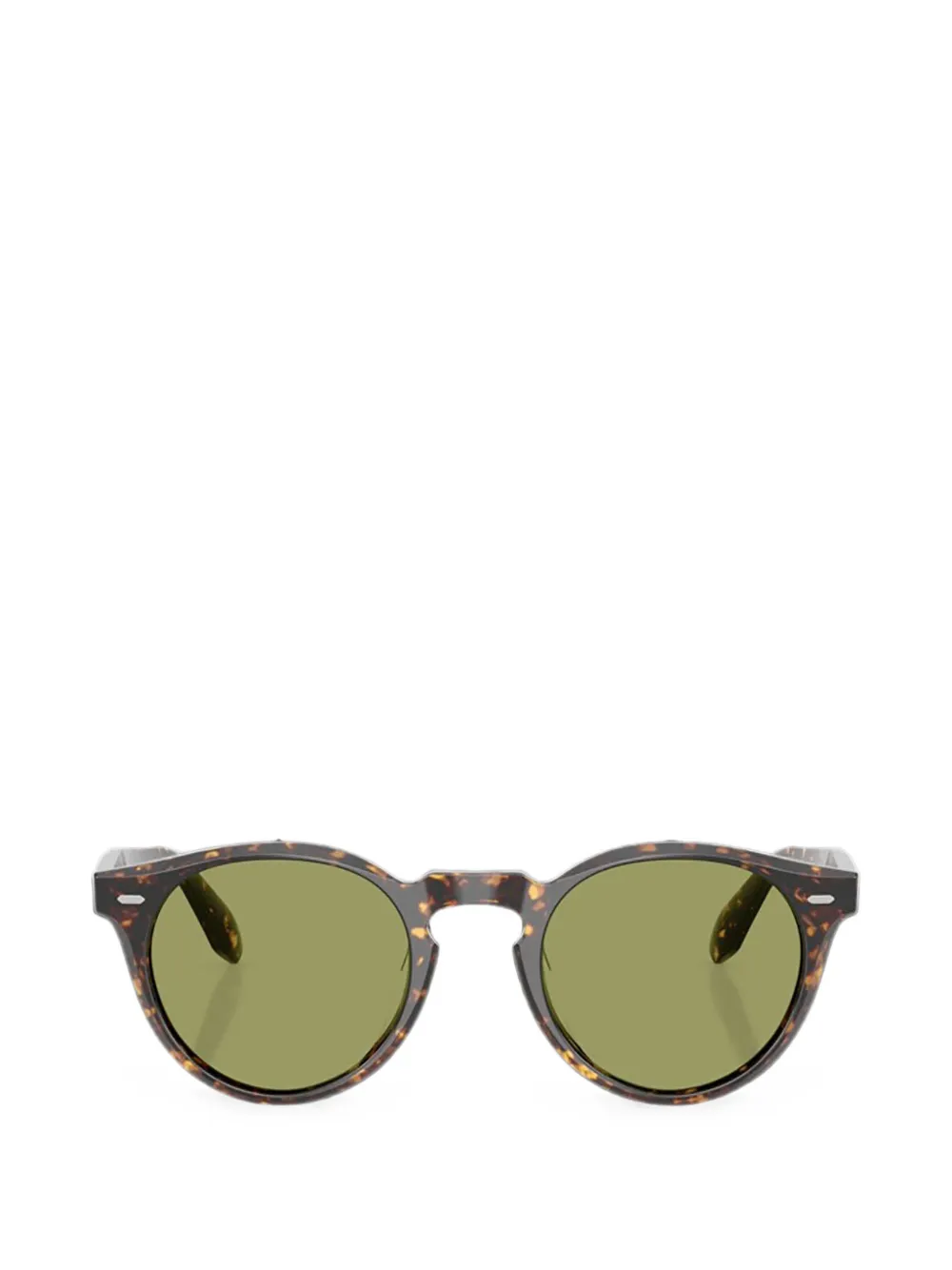 Oliver Peoples N.07 zonnebril met rond montuur Bruin