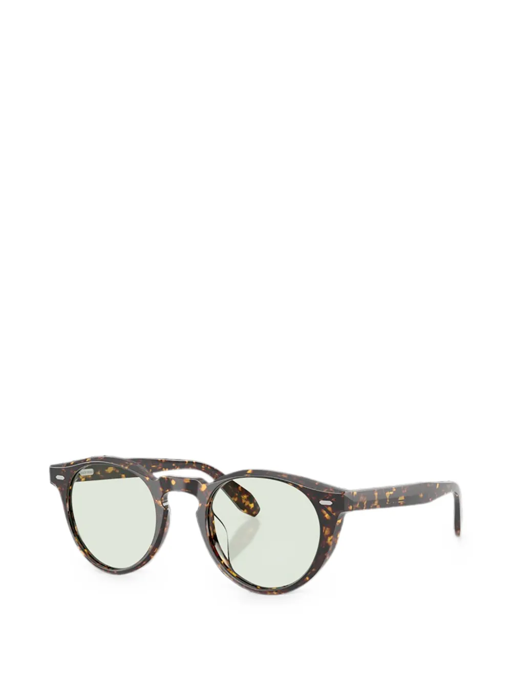 Oliver Peoples N.07 zonnebril met rond montuur Bruin