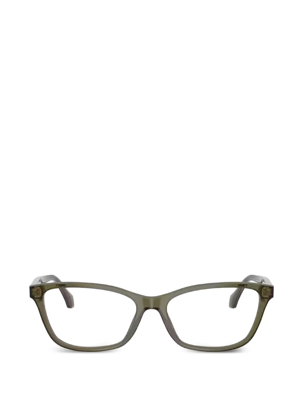 Versace Logo-print Cat-eye Glasses In Green
