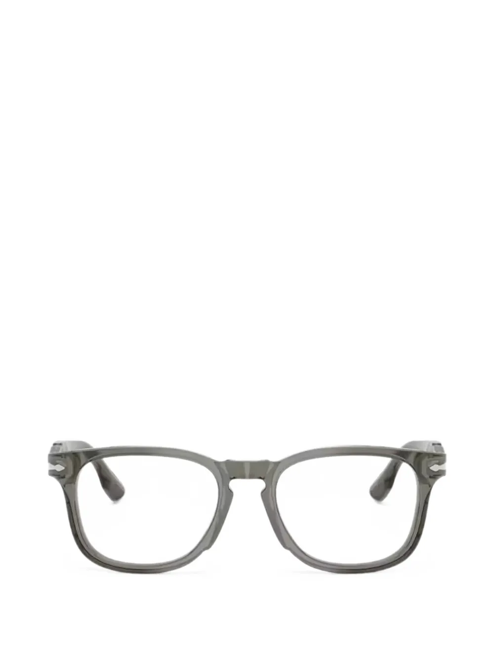 Persol Brille mit eckigem Gestell - Grau
