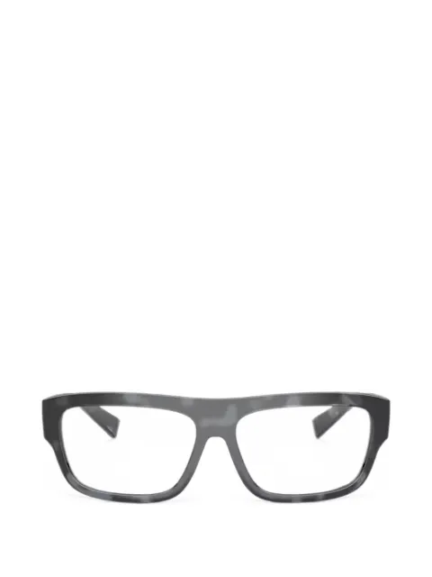 Dolce & Gabbana Eyewear DG-plaque rectangle-frame glasses