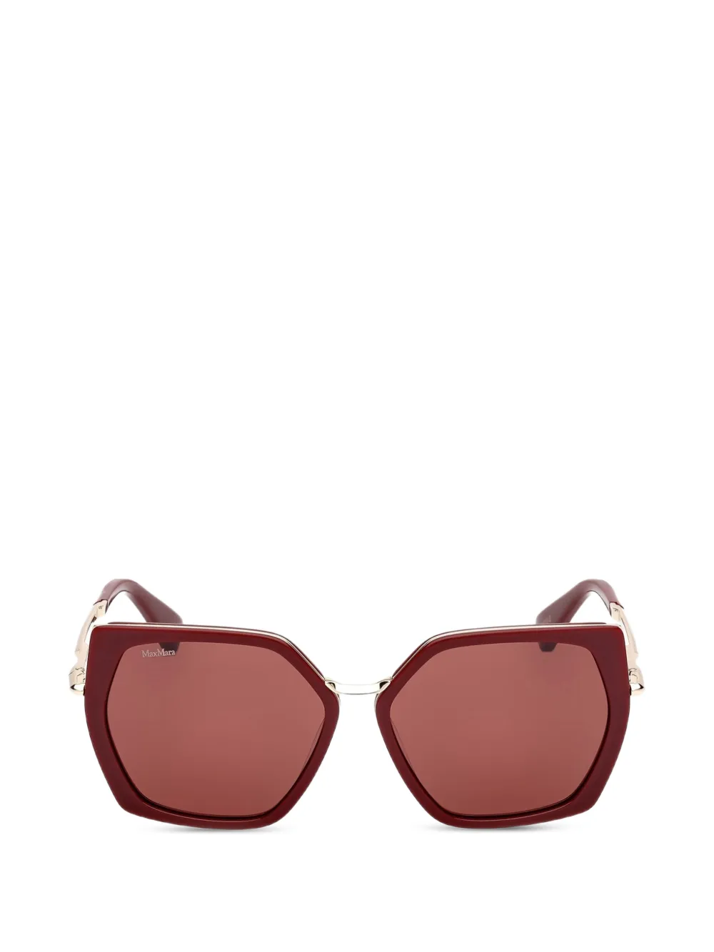 Max Mara Eyewear Geometric-frame Sunglasses In Red
