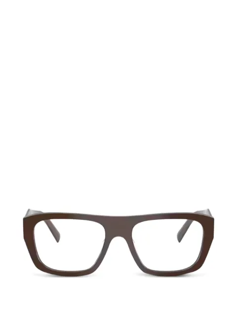 Prada Eyewear logo-plaque rectangle-frame glasses
