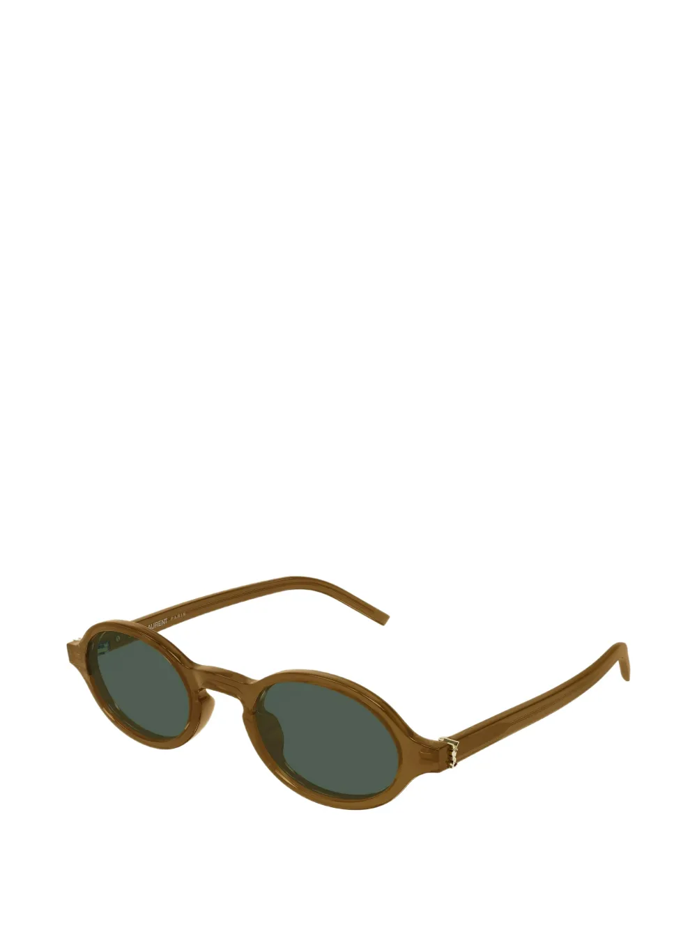 Saint Laurent Eyewear Zonnebril met ovalen montuur Bruin