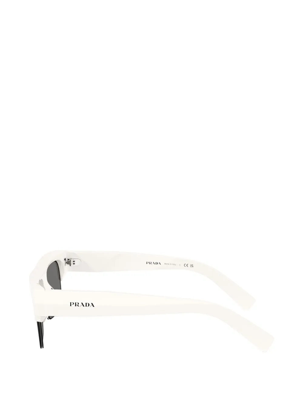 Prada Eyewear Zonnebril met rechthoekig montuur Wit