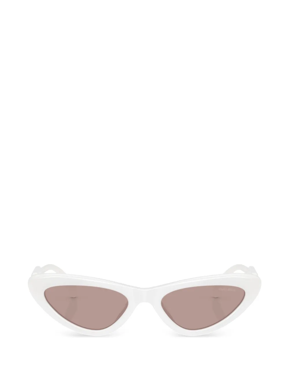 Miu Miu Cat-eye Frame Sunglasses In White