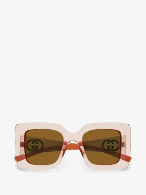 Gucci Eyewear lentes de sol con armazón cuadrada y motivo Interlocking G
