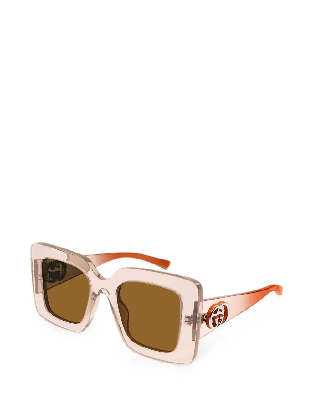 Gucci Eyewear Interlocking G zonnebril met vierkant montuur Roze